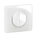 Lot de 12 Double interrupteurs ou va-et-vient lumineux 10A Céliane avec plaque Blanc CG3001