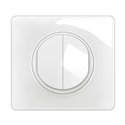 Lot de 12 Double interrupteurs ou va-et-vient lumineux 10A Céliane avec plaque Blanc CG3001