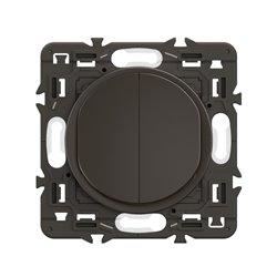 Lot de 20 Interrupteurs ou va-et-vient et poussoir Céliane Noir avec support CZ0037