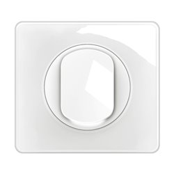 Lot de 12 Interrupteurs ou va-et-vient lumineux 10A Céliane avec plaque Blanc CG1001