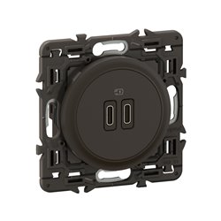 Lot de 5 Chargeurs double USB Céliane 20W Power Delivery Type-C + Type-C Noir avec support CZ0154