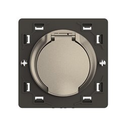 Prise d'aspiration centralisée Céliane sans contact avec enjoliveur Titanium CT0260