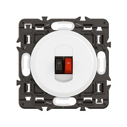 Lot de 20 Prises haut-parleur Céliane Blanc avec support CX0311