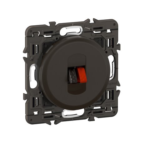 Lot de 5 Prises haut-parleur Céliane Noir avec support CZ0311 Lot de 5 Prises haut-parleur Céliane Noir avec support CZ0311