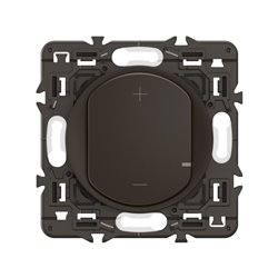 Lot de 5 Variateurs 2 fils sans Neutre Céliane toutes lampes dimmables Noir avec support 125W CZ0060