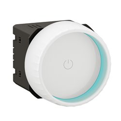 Variateur Rotary Céliane avec ou sans Neutre 200W LED avec enjoliveur Blanc CB0408