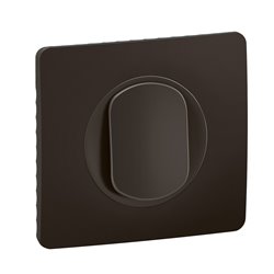 Lot de 12 Poussoirs 6A Céliane avec plaque Noir CJ0031