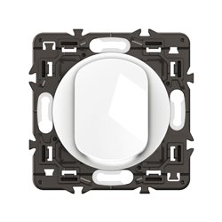 Lot de 20 Poussoirs lumineux 6A Céliane Blanc avec support CX1031