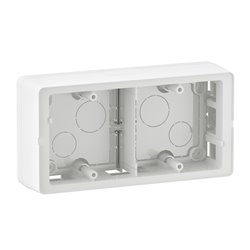 Lot de 5 Cadres saillie 2 postes Céliane Blanc CX0232