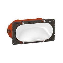 Kit Céliane pour le passage de cordons multimédia dans le mur et un écran Blanc avec support CK0240