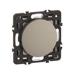 Lot de 20 Obturateurs Céliane pour rénovation interrupteurs et prises Titanium avec support CY0210