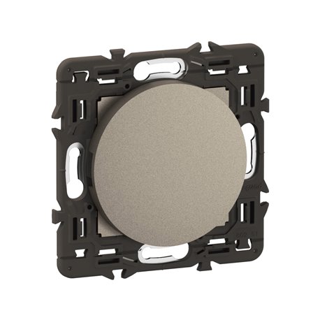 Lot de 20 Obturateurs Céliane pour rénovation interrupteurs et prises Titanium avec support CY0210
