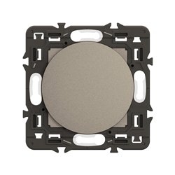 Lot de 20 Obturateurs Céliane pour rénovation interrupteurs et prises Titanium avec support CY0210
