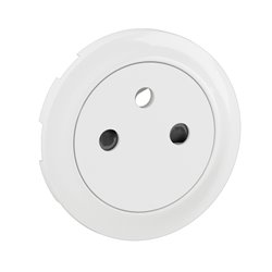 Enjoliveur pour prise de courant fort 2P+T Surface Confort Céliane Blanc CB0111