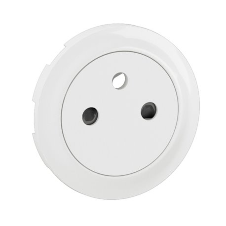 Enjoliveur pour prise de courant fort 2P+T Surface Confort Céliane Blanc CB0111