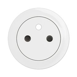 Enjoliveur pour prise de courant fort 2P+T Surface Confort Céliane Blanc CB0111
