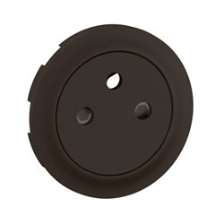 Enjoliveur pour prise de courant fort 2P+T Surface Confort Céliane Noir CN0111