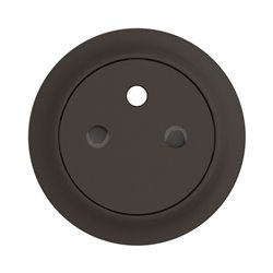 Enjoliveur pour prise de courant fort 2P+T Surface Confort Céliane Noir CN0111
