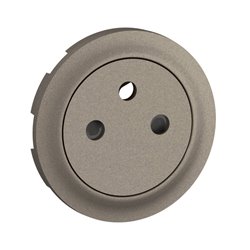 Enjoliveur pour prise de courant fort 2P+T Surface Confort Céliane Titanium CT0111
