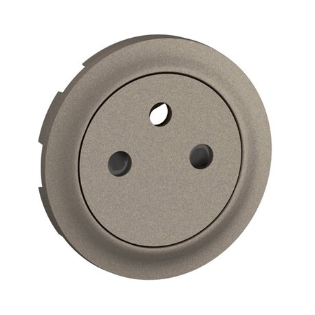 Enjoliveur pour prise de courant fort 2P+T Surface Confort Céliane Titanium CT0111