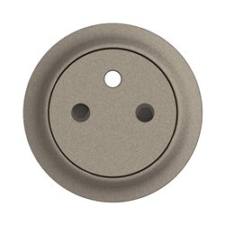 Enjoliveur pour prise de courant fort 2P+T Surface Confort Céliane Titanium CT0111