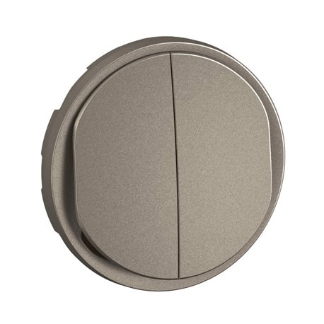 Enjoliveur pour double interrupteur ou va-et-vient Céliane Titanium CT2001