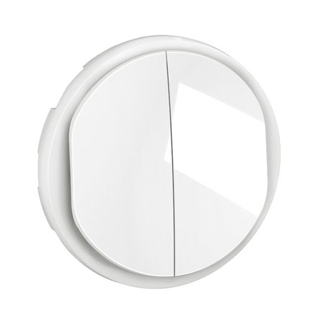 Enjoliveur pour double poussoir NO+NF lumineux Céliane Blanc CB3001
