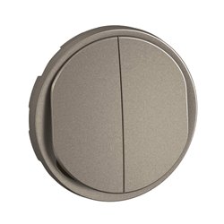 Enjoliveur pour double poussoir NO+NF lumineux Céliane Titanium CT3001
