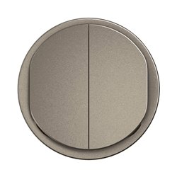 Enjoliveur pour double poussoir NO+NF lumineux Céliane Titanium CT3001