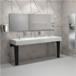 Pied de lavabo MINERALCAST 454010 anthracite hauteur 675 mm