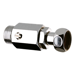 Raccord STOP droit 825215 avec robinet d'arrêt et écrou escamotable