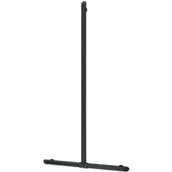 Barre de maintien douche Be-Line 511944BK en T 1130x500 mm noir mat