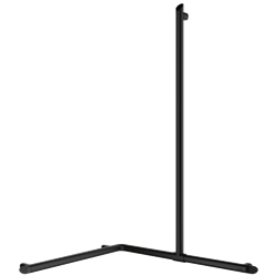 Barre de maintien douche Be-Line 511949BK en angle avec remontée 695x695x1130 mm noir mat
