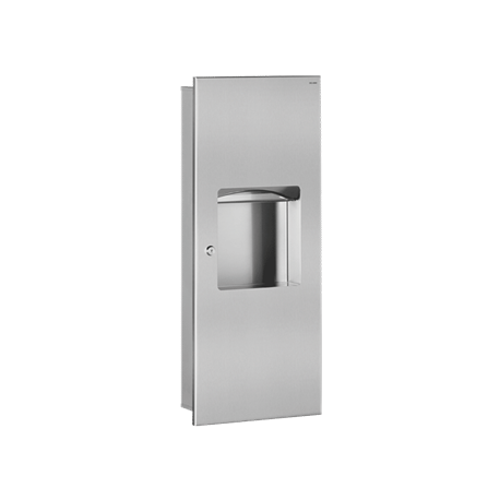 Combi encastrable poubelle et distributeur d'essuie-mains 510714S inox poli satiné