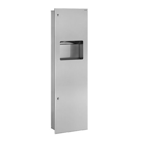 Combi encastrable poubelle et distributeur d'essuie-mains 510715S inox poli satiné