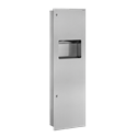 Combi encastrable poubelle et distributeur d'essuie-mains 510715S inox poli satiné