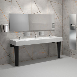 Combi encastrable poubelle et distributeur d'essuie-mains 510715S inox poli satiné
