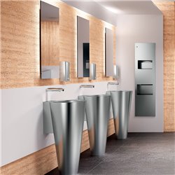 Combi encastrable sèche-mains, poubelle et distributeur d'essuie-mains 510716S inox poli satiné