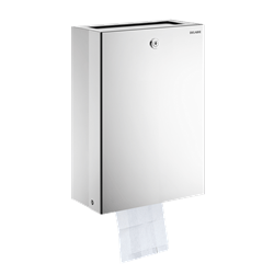 Distributeur de sachet hygiénique et poubelle 2561D inox poli brillant