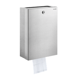 Distributeur de sachet hygiénique et poubelle 2561DS inox poli satiné