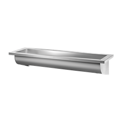 Lavabo collectif suspendu Canal 120240 sans trou de robinetterie 600 mm