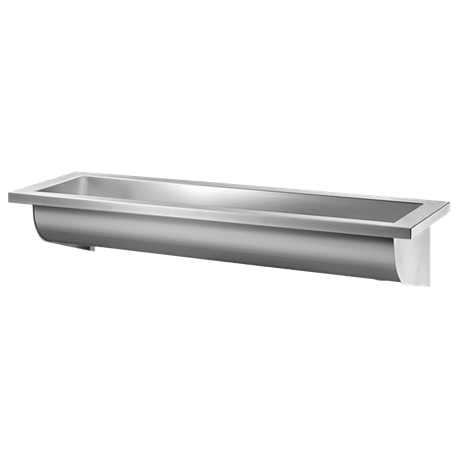 Lavabo collectif suspendu Canal 120260 sans trou de robinetterie 1400 mm
