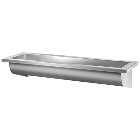 Lavabo collectif suspendu Canal 120280 sans trou de robinetterie 1800 mm