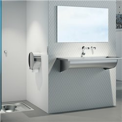 Lavabo collectif suspendu Canal 120280 sans trou de robinetterie 1800 mm