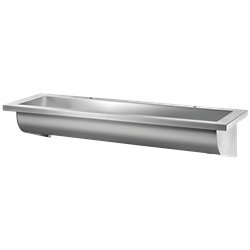 Lavabo collectif suspendu Canal 121250 avec trou de robinetterie 1200 mm