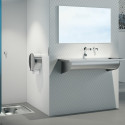 Lavabo collectif suspendu Canal 121250 avec trou de robinetterie 1200 mm