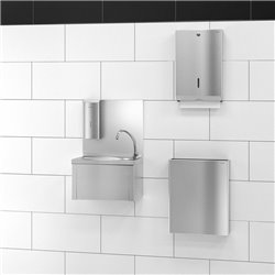 Lave-mains mécanique SXS avec robinetterie 182320 avec dosseret