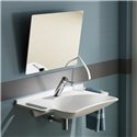 Miroir inclinable avec levier long 600x500 mm 510201N blanc brillant