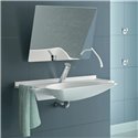 Miroir inclinable avec levier long 600x500 mm 510201N blanc brillant