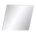 Miroir inclinable avec poignée 600x500 mm 510202N blanc brillant